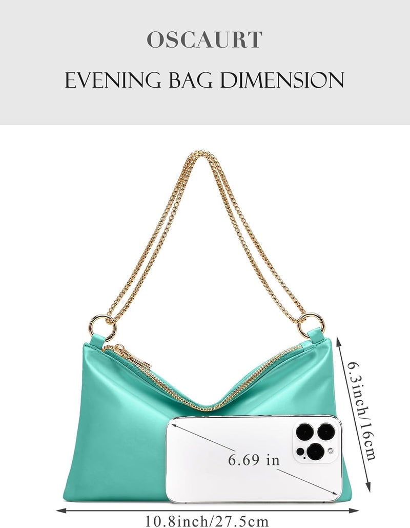 oscaurt Women's Evening Handbag Satin Shoulder Bag Purse for Prom Engagement Cocktail Party Wedding - Image 4